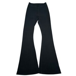 Aerie OFFLINE Black Textured Flare High Rise Leggings Pants Size S